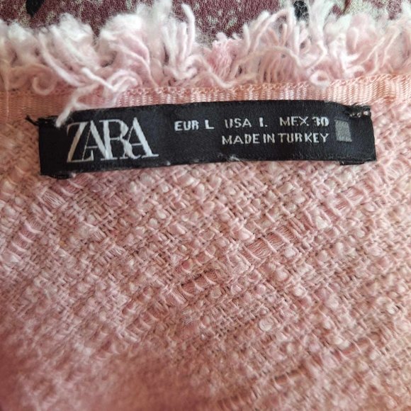 Zara Tweed Textured Weave Crop Top Size Large - Picture 7 of 8